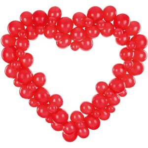 Party Deco Guirlande de ballons + Support - Coeur Rouge - 160cm