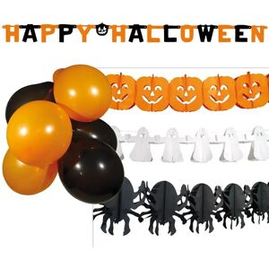 Set de Decoration Halloween Party avec Guirlandes et Ballons