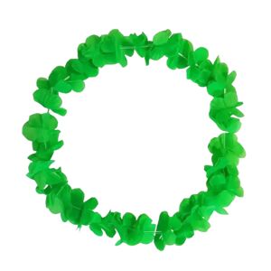 Collier Hawaïen a Fleurs Fluo Neon Vert