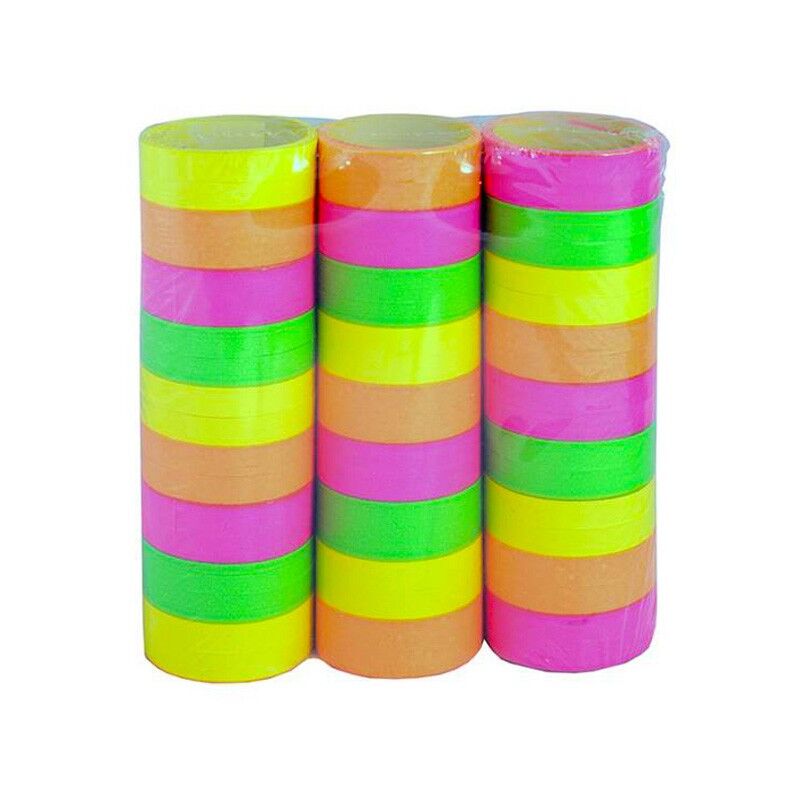 Générique 3 ROULEAUX DE 18 SERPENTINS FLUO 4 MÈTRE