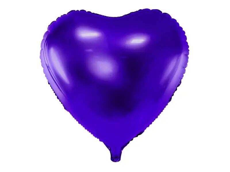 party deco Ballon Coeur Violet métallique 45cm