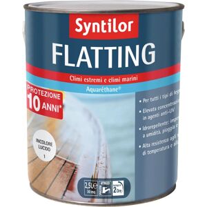 SYNTILOR Flatting a base acqua  Aquaréthane incolore lucido 2.5 lt, 10 anni di protezione.