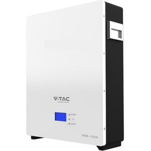 V-Tac Batteria Di Accumulo 5.12kwh A Parete Lifepo4 New Bms Per Inverter Fotovoltaici Cei 0-21 51.2v 100ah Garanzia 10 Anni - 114483