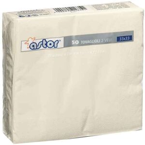 Goldplast 50 Tovaglioli Di Carta Ovatta Colorati 2 Veli 33x33 Cm Astor Bianco Avorio