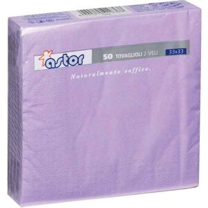 50 Tovaglioli Di Carta Ovatta Colorati 2 Veli 33x33 Cm Astor Lilla