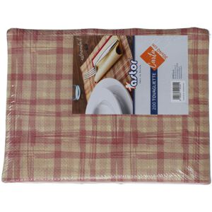 Astor 200 Tovagliette Americane Da Tavola Usa E Getta 30x40cm Scozzese Bordeaux