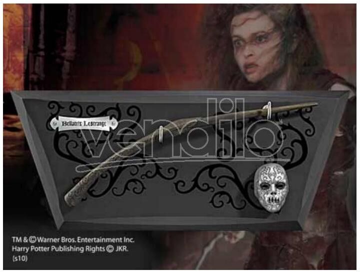 NOBLE COLLECTION Harry Potter Bacchetta Magica Bellatrix Lestrange Espositore Noble