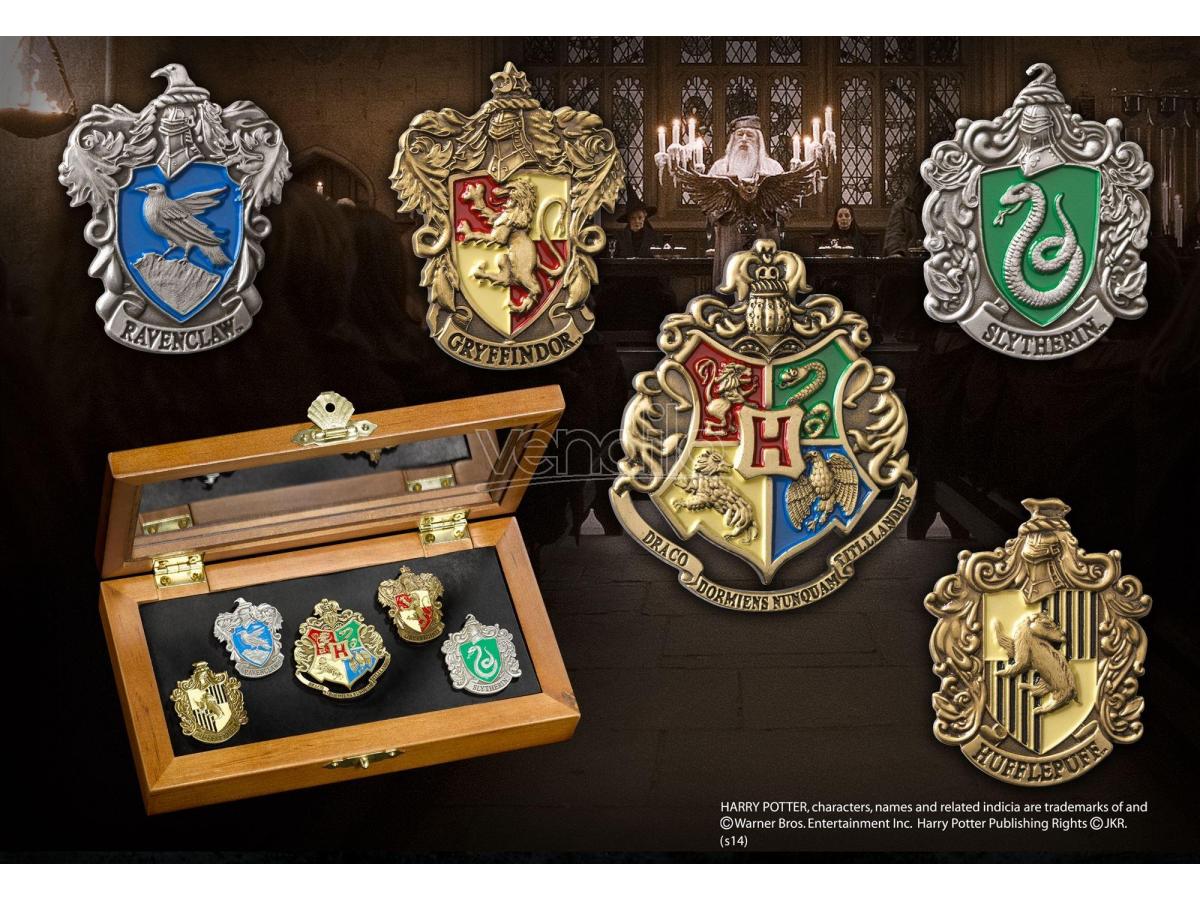 NOBLE COLLECTION Harry Potter Spille Con 5 Stemmi Casate Di Hogwarts