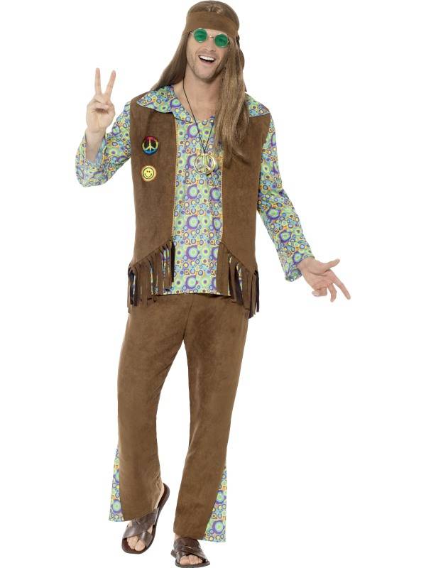 Jaren 60 hippie kostuum man