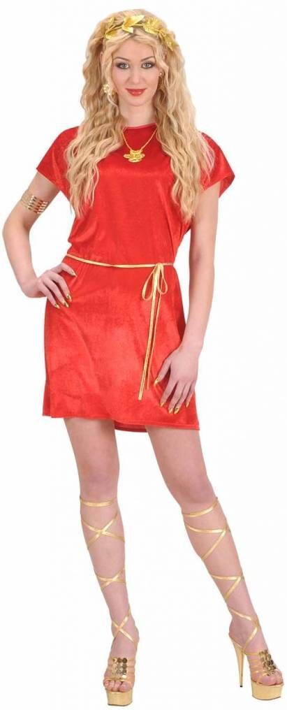 Romeins Tuniek Rood Vrouw