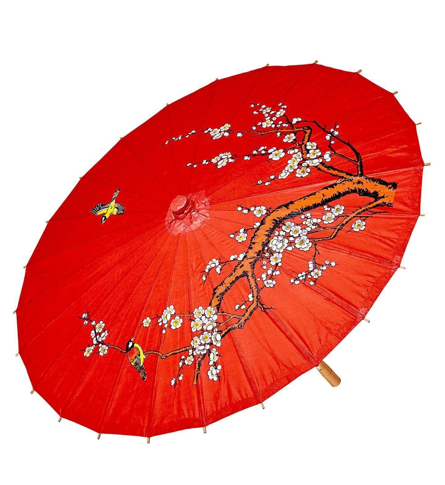 Oosterse Paraplu Rijstpapier Rood