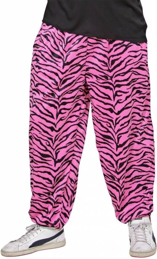 Baggy Broek 80's zebra roze