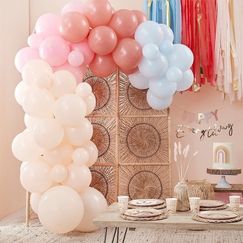 Luxe Ballonnenboog Muted Pastels Backdrop