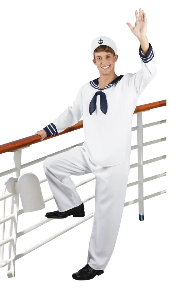 Sailor Matrozen kostuum man wit