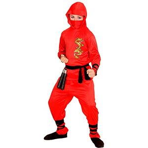 Widmann Kinderkostuum Rode Draak Ninja, krijger, samoerai, verkleedkleding, carnaval