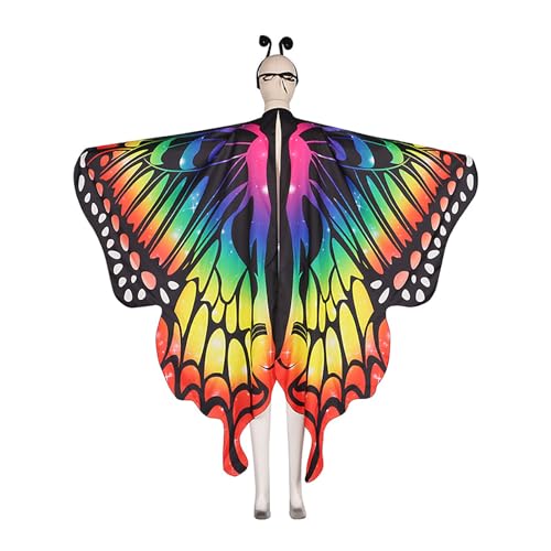 BTAISYDE Cape, vlinderkostuum voor dames, vlindervleugels, kostuums voor volwassenen, B