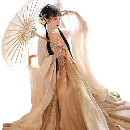 OZMDXKJ Oude Traditionele Chinese Kostuum Vrouwen Traditionele Flowy Hanfu Cosplay Outfit Jurk,S=145-155cm,A