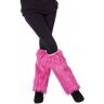 Feestbazaar PLUCHE  beenwarmers neon pink