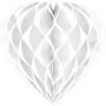 Folat Decoratie Honeycomb hart 30 cm wit