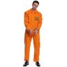 Vnnigmn Gevangeniskostuum voor volwassenen, mannen en vrouwen, Halloween, carnaval, themaweek, mardi gras, oranje (oranje heren, XL)