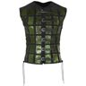 Morain Middeleeuws kostuum ridder borst schild vetersluiting pantsering ridder borst retro steampunk mouwloos vest ridder mannen ridder cosplay ridder kostuum volwassen ridder mannen