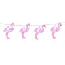 Boland 52545 LED-lichtketting Flamingo, lengte 140 cm, batterijtype 2 x AA, decoratie, carnaval, themafeest