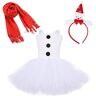 Youpo Kerstkostuumset voor meisjes   Elastische sneeuwpopprinseskostuums Zachte en comfortabele kerstkostuums, cosplay-outfits voor kinderen