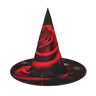 MDATT 2 stuks heksenhoed rollenspel kostuum heks kostuum heks kostuum hoed afdrukken heksenhoed heksenhoed, rode roos print