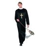 Boland 83815 Kostuum voor volwassenen priester, maat M-L, toga met kraag, priester, heilige, kostuumset, carnaval, themafeest