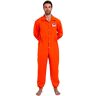 Spooktacular Creations Gevangene jumpsuit oranje gevangenis ontsnapte gevangene gevangenis overall kostuum met naamplaatje