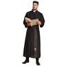 Boland Kostuum voor volwassen priester, toga en riem, zwart, tuniek, heilige, kardinaal, priester, kerk, themafeest, carnaval