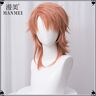 FZYUYU Wig Anime Cosplay Demon Slayer's Blade Pruik oranje roze meerlaags anti-curled korthaar (leveringsnet)