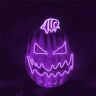 Nuziku Pompoenmasker, oplichtend Halloween-masker met 3 verlichtingsmodi, draagbaar, batterij-aangedreven enge Halloween-masker, led-Halloween-masker voor festival, maskerade, feest, cosplay kostuum