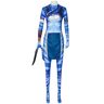 DTREEL Aavatar Girl Neytiri Blue Kostuum, Halloween Aavatar Boy Jake Onesie, Aavatar 2: Way of Water Cosplay Kostuum, 3D-stijl Superheld Shapewear, Cadeau voor kinderen van 3-12 jaar oud(120cm,girl 2)