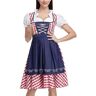 higyee Oktoberfestkostuums voor dames traditionele Duitse geruite outfit voor het Oktoberfest   Oktoberfest Oktoberfest dames kostuum voor carnaval Beiers Oktoberfest