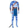 DTREEL Aavatar Girl Neytiri Blue Kostuum, Halloween Aavatar Boy Jake Onesie, Aavatar 2: Way of Water Cosplay Kostuum, 3D-stijl Superheld Shapewear, Cadeau voor kinderen van 3-12 jaar oud(110cm,boy 2)