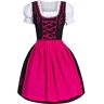 Generic Oktoberfest Vintage jurk dames dirndl korte set kant blauw dirndl & dirndl-sets elegante dirndl-jurk dirndl complete sets dames 2-delige dirndl-set Oktoberfest kostuum voor dames, roze, XXL