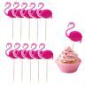 DQZSY 50 Stks Cupcake 3D Flamingo Cupcakes Eten Picks Party Cocktail Tropische Cupcake Picks Decoratie