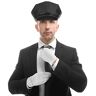 Balinco SET met chauffeurspet + stropdas + witte handschoenen de perfecte aanvulling op je kostuum als trouwchauffeur of chauffeur/chauffeur.