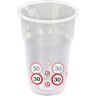 Folat Verkeersbord 30e Party Cups Pack van 10, 10 Plastic Bril met Verkeersbord Ontwerp elk Glas 11cm.