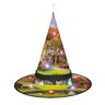 TyEdee LED verlichte gloeiende heksenhoed, goochelaar heks pet, Halloween Decor hoed, voor feestdecoratie landboerderij