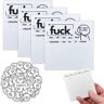 QEOTOH Funny Sticky Note Fresh Outta Fucks Pad, 4pcs Funny Novelty Memo Pads with 100pcs Funny Stickers,Funny Office Desk Accessory Gifts for Friends, Co-Workers (Fuck)