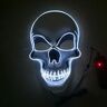 DastOp LED-Halloween-masker for volwassenen, LED-oplichtend Halloween-masker, oplichtend masker, Halloween-kostuums for vrouwen, kinderen, meisjes, anoniem neonmasker Halloween-cadeaus (Color : B)