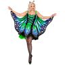 Widmann 10973 kostuum vlinder, jurk met tutu, vleugels en antennes, voor dames, dier, vlinders, carnaval, themafeest, meerkleurig, L