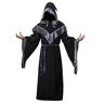 Nofonda Heren donkere tovenaar gewaad middeleeuwse monnik gewaad donker mystic peetvader tovenaar capuchon kostuum Cape mantel Halloween Cosplay(XXL)