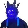 KLauer Punk masker helm cosplay voor mannen, futuristische punk techwear, Halloween cosplay fit muziekfestival (kleur: blauw, maat: 30 x 19 cm)