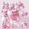 HaoJieHan Roze Ballonnen Garland Arch Kit, Rose Gold Pink Balloons Garland Kit Voor Babyshower, Bruidsfeest, Bruiloft, Verjaardag, Jubileumfeest A