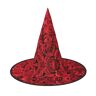 StOlmx Halloween Heksenhoed Heksen Hoed, Party Carnaval Kerst Cosplay Heksen Hoeden voor Vrouwen rode roos