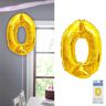 Cepewa Folieballon getal nul   goud H100 cm BOPA/PET   cijferballon voor het verjaardagsfeest (1 x folieballon 0 goud)