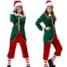 Bitong Volwassen elfenkostuum voor dames, elfenkostuum voor dames, kerst-elfenkostuum, prestatiekostuums, kerstman hulp-elfenoutfit, kerstman cosplay kostuum